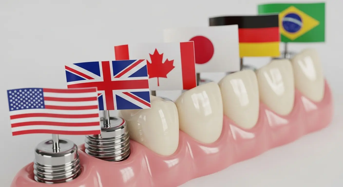 Diş implantı markaları ve üretim ülkeleri hakkında bilgilendirici görsel