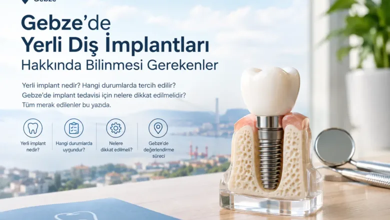 Gebze’de yerli diş implantları hakkında bilgilendirici dental implant görseli